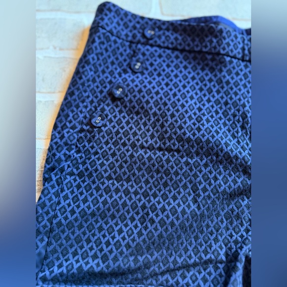 Maurices Dark Blue Patterned High Waist Shorts - Picture 3 of 9